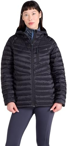 Mountain Warehouse Skyline Womens Hydrophobic Down Jacket - Water Resistant, Insulated Puffer Jacket, Adjustable - Autumn Winter, Travelling & Daily Use Black 14