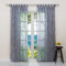 ESLIR Gardinen mit Schlaufen Vorhänge Fensterschal Transparent Schlaufenschal mit Zweige Muster Voile Grau BxH BxH 140x245cm1 Stück