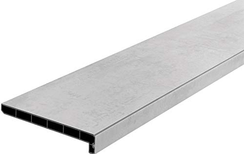 Lignodur Topline LD36 Innenfensterbank beton hellgrau 150 mm inkl. Seitenabschlüsse Fensterbank (1000mm)
