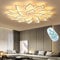 GHY LED Deckenleuchte Modern Wohnzimmerlampe Kreative Blumenform Design Deckenlampe Metall Acryl Blütenblätter Hängeleuchte Schlafzimmer Kinderzimmer Innenraum Lampe,18 heads