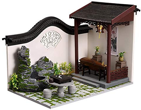 Miniature 3d Greenhouse Mini Room Craft Kits DIY Dollhouse with Furniture and Accessories Educational Toys (OH002-A)
