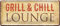 WOGEKA ART Retro Blechschild - Grill & Chill Lounge - witziger Spruch als Geschenk-Idee zum Geburtstag Weihnachten zur Dekoration 28x12 cm Vintage-Design aus Metall 1848