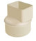 First Plast - Gouttière PVC 33 demi-ronde - Manchon pour tube descente gouttière - 82x56 mm - Sable - Ø100 - First Plast
