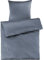 Pure Label Mako Satin Bettwäsche blau 155x220 cm mit Kissenbezug 80x80 cm aus 100% Baumwolle - Traumhaft weiches Mako Satin Bettwäsche Set in Uni