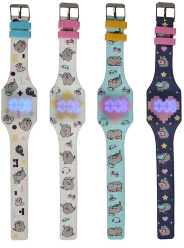 Puckator - Digitale Uhr aus Silikon, Pusheen-Chat, Mehrfarbig (WATC19)