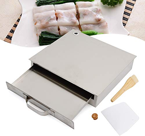 Cuiseur Vapeur de Nouilles de Riz en Acier Inoxydable - Rice Roll Steamer, Poudre Intestinale, Machine à Vapeur pour Restaurant Chinois et Amateurs de Rouleaux de Riz