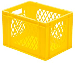 der ROLLENDE SHOP - Euro-Stapelbehälter 400x300x270 mm durchbrochen gelb
