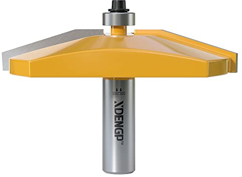 XDENGP Bevel Raised Panel Router Bits 1/2 Shank for Cabinet Door, 3-1/2 Inch Diameter, Shaker Raised Cabinet Door Making Frame Panel Design Router bits Use with Rail and Styles Moulding Router bit