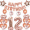 luftballons 12 jahre geburtstag deko rosegold mädchen,Geburtstagsdeko 12 Jahre mädchen Dekoration rosegold folienballon 12. Geburtstag Deko mädchen happy birthday 12 jahre geburtstag ballon(12)