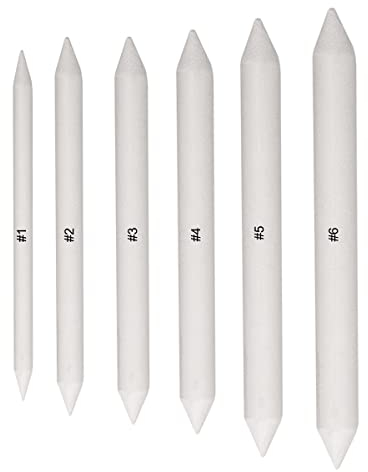 Cozlly 6 PCS Blending Stumps for Drawing, Paper Art Blenders, Smudge Sticks Art for Student, Artists, Sketch Drawing and Detail Painting