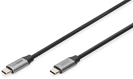 Digitus USB-C Cable – USB 3.2 Gen1 – 1 m – 5 Gbps – Video 4k 60Hz – 60W Power Delivery 3.1 – Black