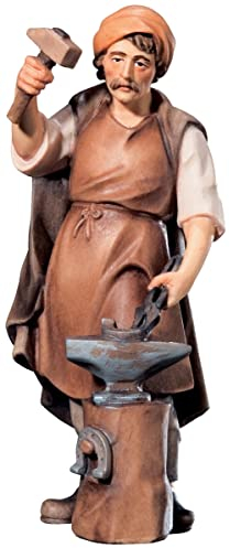 JS Garten Deko Krippenfigur Raffaello Kollektion Hirte H 8 cm Holzfigur Holzstatue Statue aus Ahornholz von Dolfi