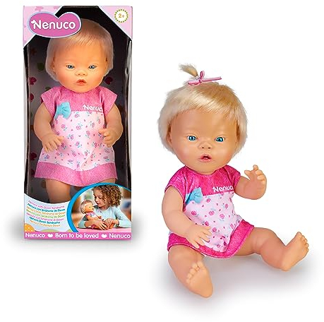 Nenuco - Mit Down-Syndrom, Linie Funktionelle Vielfalt und Inklusion, Babypuppe Blond, misst 35 cm Harter Körper, Geschenk für Jungen und Mädchen ab 1 Jahr, berühmt (NFN65000)