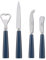 SABRE PARIS - Servizio da aperitivo 4 pezzi - Icône - Apribottiglie, coltello da cucina, coltellino da formaggio e coltello spalmaburro - Acciaio inossidabile e acrilico - Blu Notte