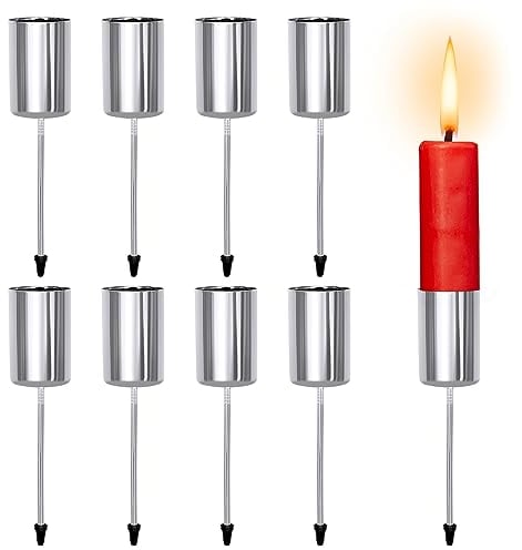8er Set Kerzenhalter Adventskranz Stabkerzen Kerzenständer Stabkerzen Kerzenstecker Adventskranz Stabkerzenhalter für DIY Adventsgirlande Blumentopf Weihnachtsdekoration