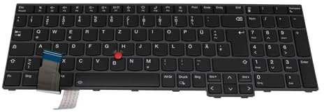 Lenovo 5N21D93771 Original Tastatur DE (deutsch) schwarz/schwarz mit Backlight und Mouse-Stick für ThinkPad P16s Gen 1 (21CK/21CL), (21BT/21BU), T16 G1 (21CH)