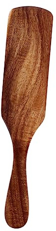 FUNOMOCYA Utensilios De Cocina Espátula De Mango Largo Pala De Madera Tornero De Madera Resistente Duradera