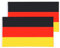 DERAYEE 2pc Deutschland Flagge 90 * 150 cm,Deutschlandfahne mit Messing Ösen,Waschbar Polyester Strapazierfähige Fahne für Fahnenmast,Sportveranstaltungen