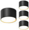 GeyouLux 4x LED Aufbauspot Schwarz - Ø84x50mm - Deckenstrahler LED GX53 mit 6W 680LM Warmweiß 230V - 180° Abstrahlwinkel - Aluminium Deckenspots Aufbaustrahler Aufputz Deckenleuchte