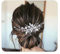 Braut Hochzeit Haarkämme Blume Perle Kopfschmuck Braut Kristall Blatt Haarschmuck für Frauen und Mädchen (Silber)