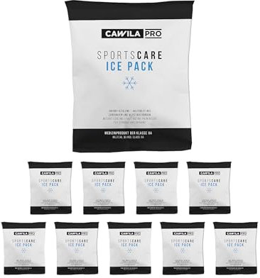 Cawila PRO 10er Set Sofortkompresse, Kühlkompresse, Kühlpack, 14 x 18 cm, 10 Stück Weiss One Size