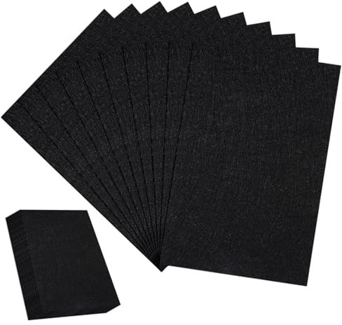 Black Felt Sheets, 10 PCS Fabric for Crafts, Stiff & Soft, 7 X 11, DIY Art & Sewing Projects