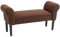 HOMCOM Bank Bank Design Zeitgenössisch Geschwungene Armlehnen Großer Komfort 102L x 36l x 51H cm Braun