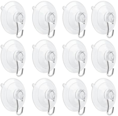 IKOPFLN 12 Pezzi Gancio A Ventosa Con Gancio Ganci Ventosa Bagno Adatto Per Le Pareti Del Bagno Della Cucina Di Casa