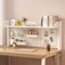 Schreibtisch-Bücherregal im Industrie-Stil, mit Stecktafel, Computer-Schreibtisch, Aufbewahrungs-Organizer für Stehpult, Arbeitsplatte, Aufbewahrungsstall für Wohnheim und Büro, Weiß, 100 x 38 cm