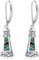 PARYFO Leuchtturm Ohrringe Sterling Silber Rot Leuchtturm Ohrringe Abalone Shell Abalone Muschel Tropfen Ohrringe Guide Line Travel Schmuck Geschenke für Frauen Mädchen Talisman,Sterling Silber