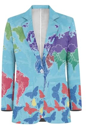 Dolyues Formelle Herrenjacke mit Tasche, Ein-Knopf-Sportmantel, Anzugblazer