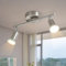 Lichtmaler LED Deckenlampe 2 Flammig Deckenspots - Deckenleuchte GU10 Edelstahl Deckenstrahler Schwenkbar 330°Industrial Schlafzimmerlampe Esszimmer Ohne Leuchtmittel