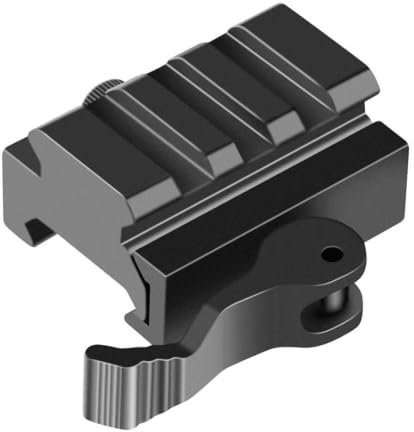 Schnellveröffentlichung, 3 Slots Picatinny Aluminiumlegierung Schienenhalterung, Low Profile Eisenbahnstreifer Reittieradapter, Adapter, Mit QD -Hebelschloss(1 Pack)