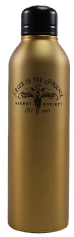 Blue Sky Studios Harry Potter Bouteille d'eau en métal et acier doré 750 ml Produit et cadeau – Ordre du phénix