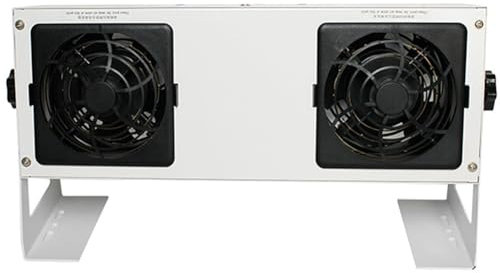 Ventilateur ionisant à double tête, ventilateur ioniseur antistatique, zone de circulation d'air 45 cm x 60 cm, volume d'air 45 ~ 220 cfm, ventilateur d'air ionisant pour utilisation industrielle