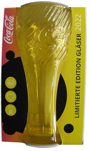 Mcdonalds - C o c a C o l a - Sammelglas - Glas - Gelb - Edition 2022