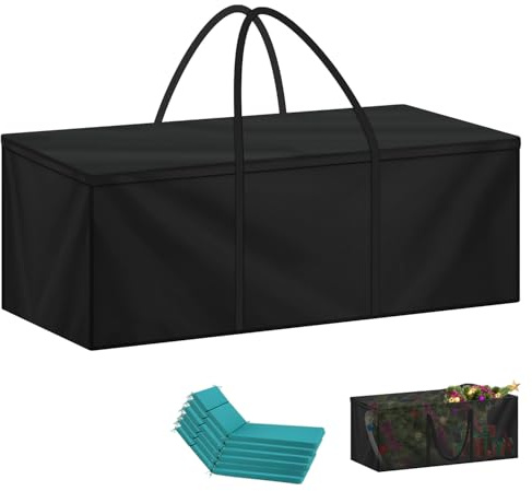 LAMUNI Gartenauflagen Auflagentasche 175x60x80cm Aufbewahrungstasche | Wasserdicht Polsterauflagen Schutzhülle 420D Oxford Gewebe Gartenpolster Aufbewahrung Tasche für Auflagen, Weihnachtsbaum