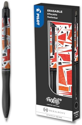 PILOT - FriXion Ball Plus Heralbony - Geschenkset - Radierbarer Stift - Limitierte künstlerische Edition - Design Frankreich - Druck- und Nachfüllbar - Schwarze Tinte - Mittlere Spitze