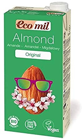 ECOMIL Organic Almond Drink + Agave 1ltr (Pack of 6)