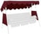 Angerer Freizeitmöbel GmbH Hollywoodschaukel Sonnendach - passend für viele 3-Sitzer Hollywoodschaukeln - Schaukeldach Made in Germany (PE Bordeaux, 200 x 120 cm)