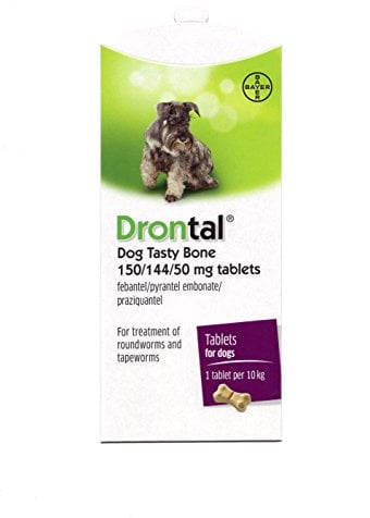 Drontal for Dogs Bone Shaped Worming Tablet Packs (Pack Size: 1 tablet)