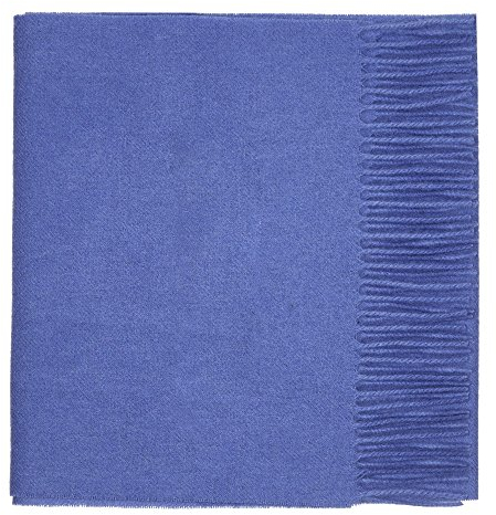Lona Scott 100% Lammwolle Einfacher Schal, Blau