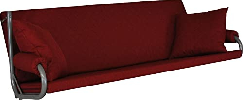 Angerer Freizeitmöbel GmbH Hollywoodschaukel Auflage Elegance Joy - passend für viele 3-Sitzer Hollywoodschaukeln - Schaukelauflage Made in Germany (Rot)