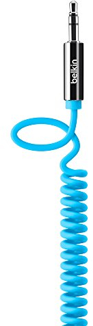 Belkin MixIt Audio-Spiralkabel (3,5mm auf 3,5mm Klinkenanschluss, 1,8m) blau