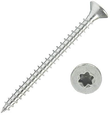 100 Stück Edelstahl-Schrauben 5x60 mm Vollgewinde Torx - Spanplattenschrauben mit Senkkopf - Holzschrauben/Holzbauschrauben - Werkstoff A2 VA V2A - Edelstahlschrauben/Universalschrauben TX25