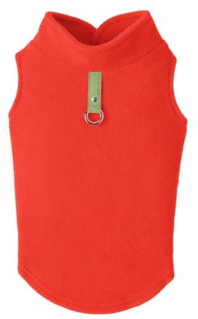 Gooby Every Day Fleece Cold Weather Vest for Small Dogs, Large, Pumpkin