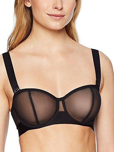 DKNY Intimates Women's Sheers Convertible Strapless Bra, Black (Black Bp), 34C