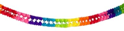 Horror-Shop Papiergirlande Multicolor als Deko für Fasching, Geburtstag & CSD | 6m