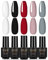 ROSALIND UV-Gel-Nagellack LED-Lampe Gel-Lack kirschrote Farbe reine Farben semi-permanente Basisplatte 5 Flasche 7ml