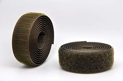 Alfatex® - Nastro adesivo da cucito con velcro, 50 mm, lunghezza 1 m, colore: Nero